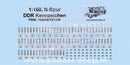 spur (N) DDR Kennzeichen Decals Modell