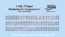 spur (TT) Deutsche EU Kennzeichen Decals Modell